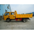 Buena calidad 3tons dongfeng precio de camiones de volteo, 4x2 crew cab dump truck